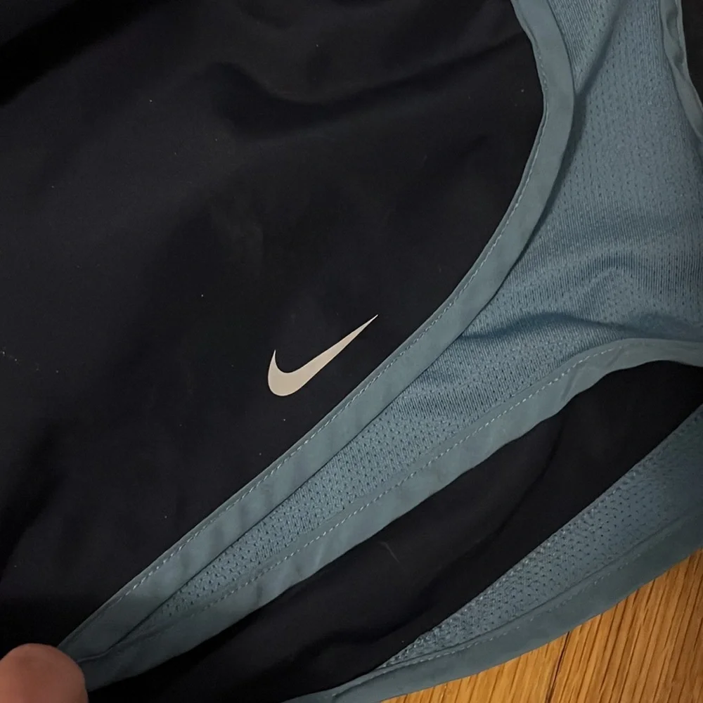 Nike blue Color-block running shorts
